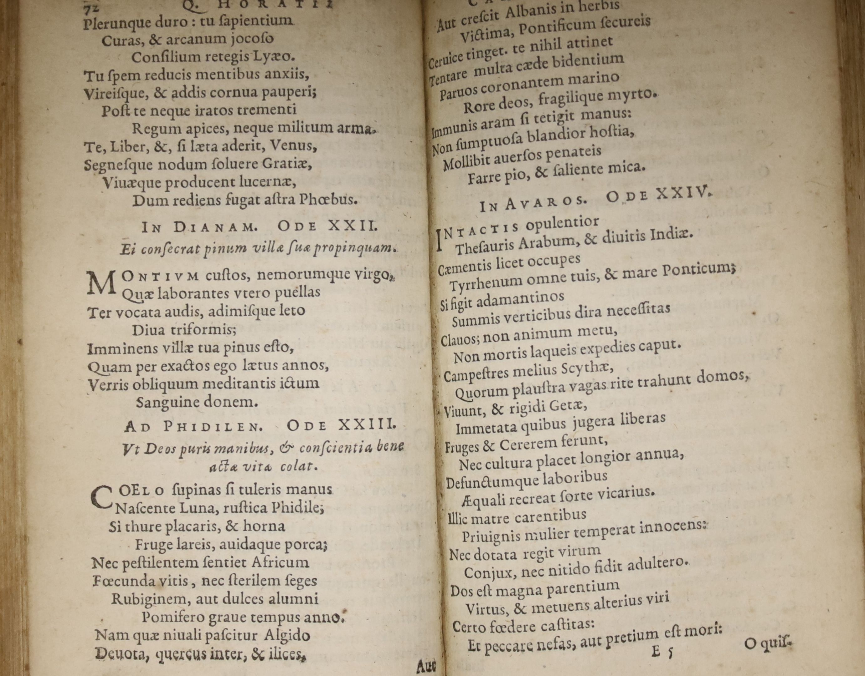 Observationum Sacrarum Liber Quartus 1711, one vol. and Quintus Horatious Flaccus, 1628?